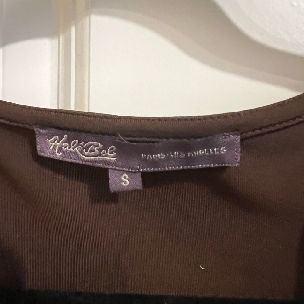 Hale Bob brown and blue velvet top. Size small. NEW WITH TAGS - Picture 3 of 6